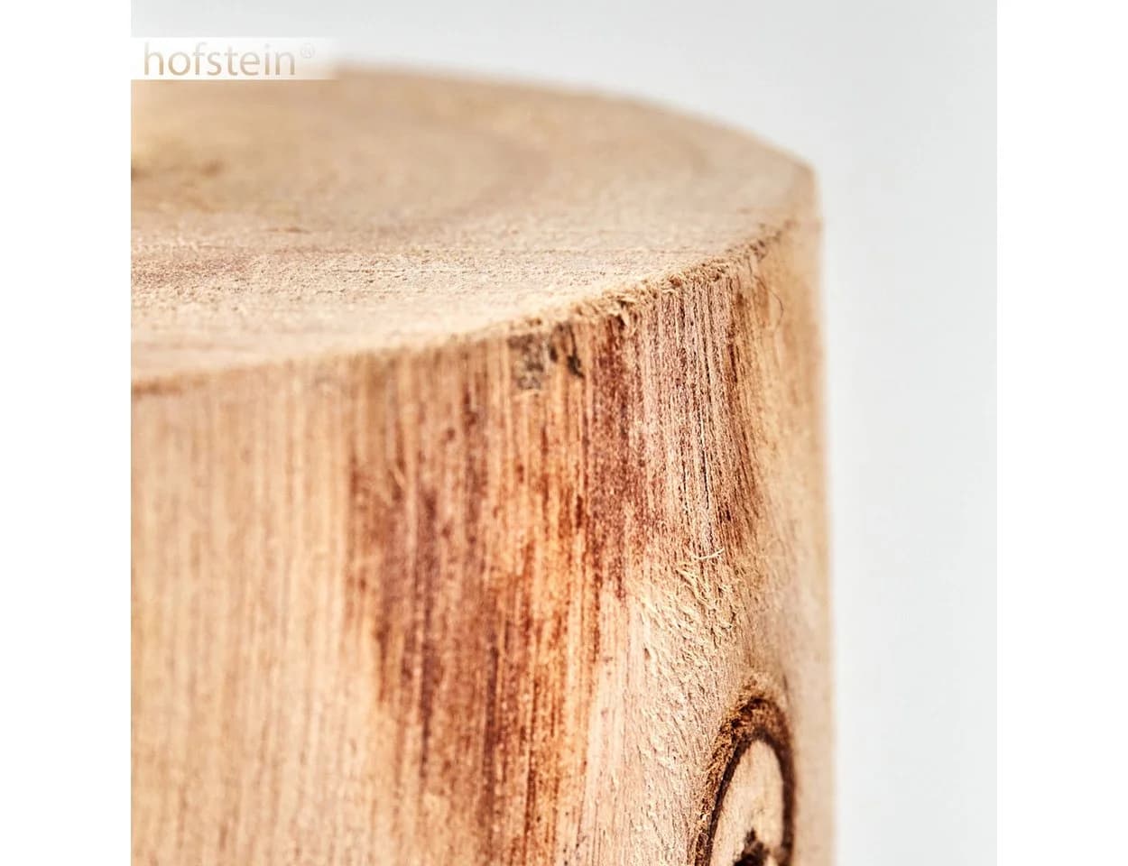 hofstein Stehlampe Skandinavisch Holz Metall Stoff Beige Schwarz - Bild 5