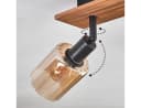 Hofstein Deckenlampe Industrial Schwarz/Natur mit Bernsteinglas-Schirmen Bild 3