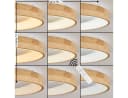 hofstein Deckenleuchte dimmbar LED Natur/Weiß Fernbedienung IP44 Bild 1