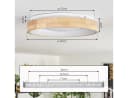 hofstein Deckenleuchte dimmbar LED Natur/Weiß Fernbedienung IP44 Bild 4