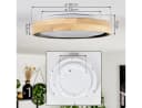 hofstein Deckenleuchte dimmbar LED Weiß Holz Metall IP44 Bild 4