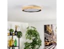 hofstein Deckenleuchte dimmbar LED Weiß Holz Metall IP44 Bild 5