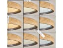 hofstein Deckenleuchte dimmbar LED Holz Metall IP44 Weiß Bild 1