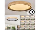 hofstein Deckenleuchte dimmbar LED Holz Metall IP44 Weiß Bild 2