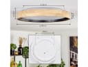 hofstein Deckenleuchte dimmbar LED Holz Metall IP44 Weiß Bild 4