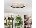 hofstein Deckenleuchte dimmbar LED Holz Metall IP44 Weiß Bild 5