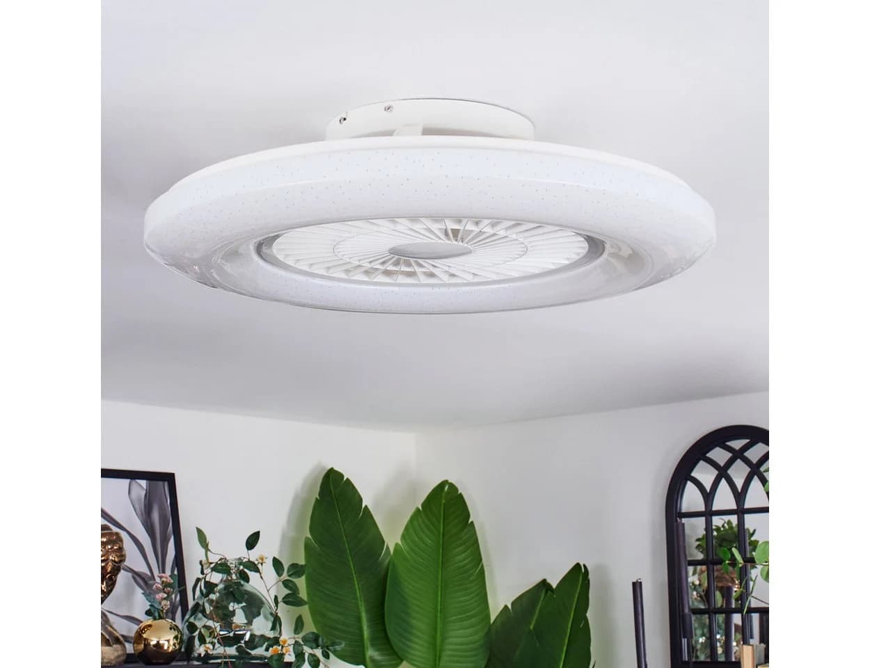 hofstein Deckenleuchte Ventilator Weiß LED dimmbar Fernbedienung - Bild 5