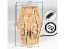hofstein Tischleuchte Metall/Bambus Schwarz/Natur Boho-Design Bild 4