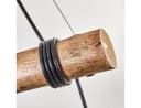 hofstein Pendelleuchte Boho-Design 4x E27 Holz Metall Glas Bild 3