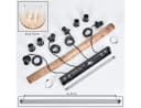 hofstein Pendelleuchte Boho-Design 4x E27 Holz Metall Glas Bild 5