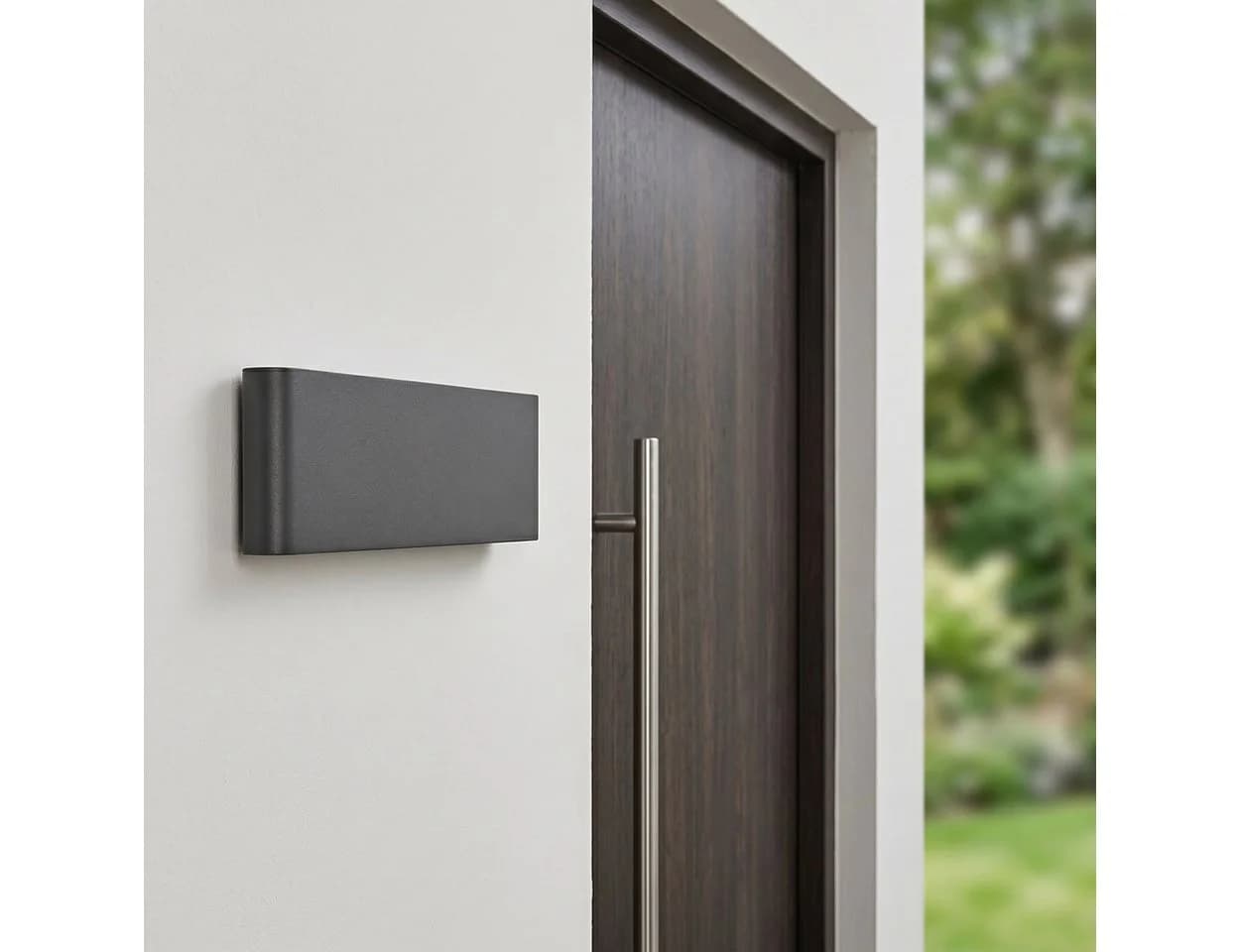 hofstein Außen-Wandleuchte Metall/Kunststoff Anthrazit/Weiß LED IP54