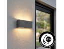 hofstein Außen-Wandleuchte Metall/Kunststoff Anthrazit/Weiß LED IP54 Bild 2