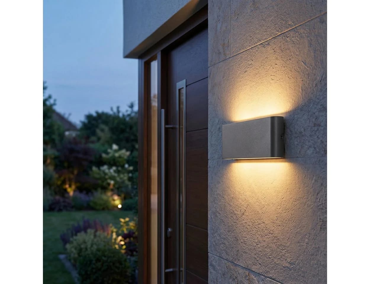 hofstein Außen-Wandleuchte Metall/Kunststoff Anthrazit/Weiß LED IP54 - Bild 3