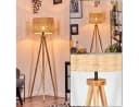 hofstein Stehlampe Holzfuß Rattan Boho-Style Skandinavisch Bild 2