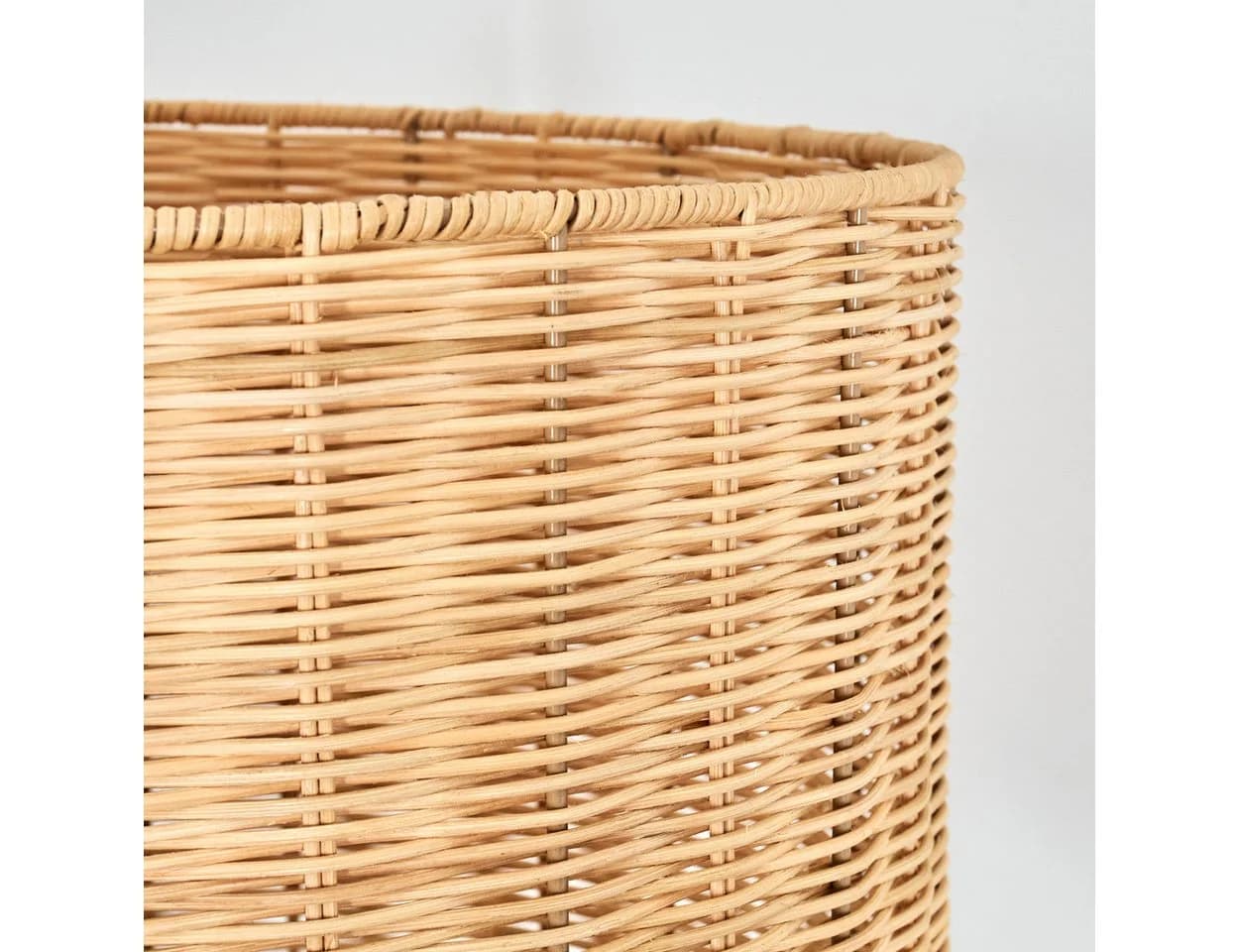hofstein Stehlampe Holzfuß Rattan Boho-Style Skandinavisch - Bild 3