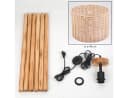 hofstein Stehlampe Holzfuß Rattan Boho-Style Skandinavisch Bild 5
