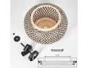hofstein Deckenleuchte Metall/Bambus Schwarz/Naturfarben Boho-Design Bild 5