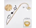 hofstein Stehlampe Metall/Glas Messing/Gold/Klar mit Glasschirm und Fußschalter Bild 5