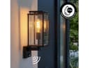 hofstein Außen-Wandleuchte Schwarz Metall/Glas E27 Bewegungsmelder IP44 Bild 2
