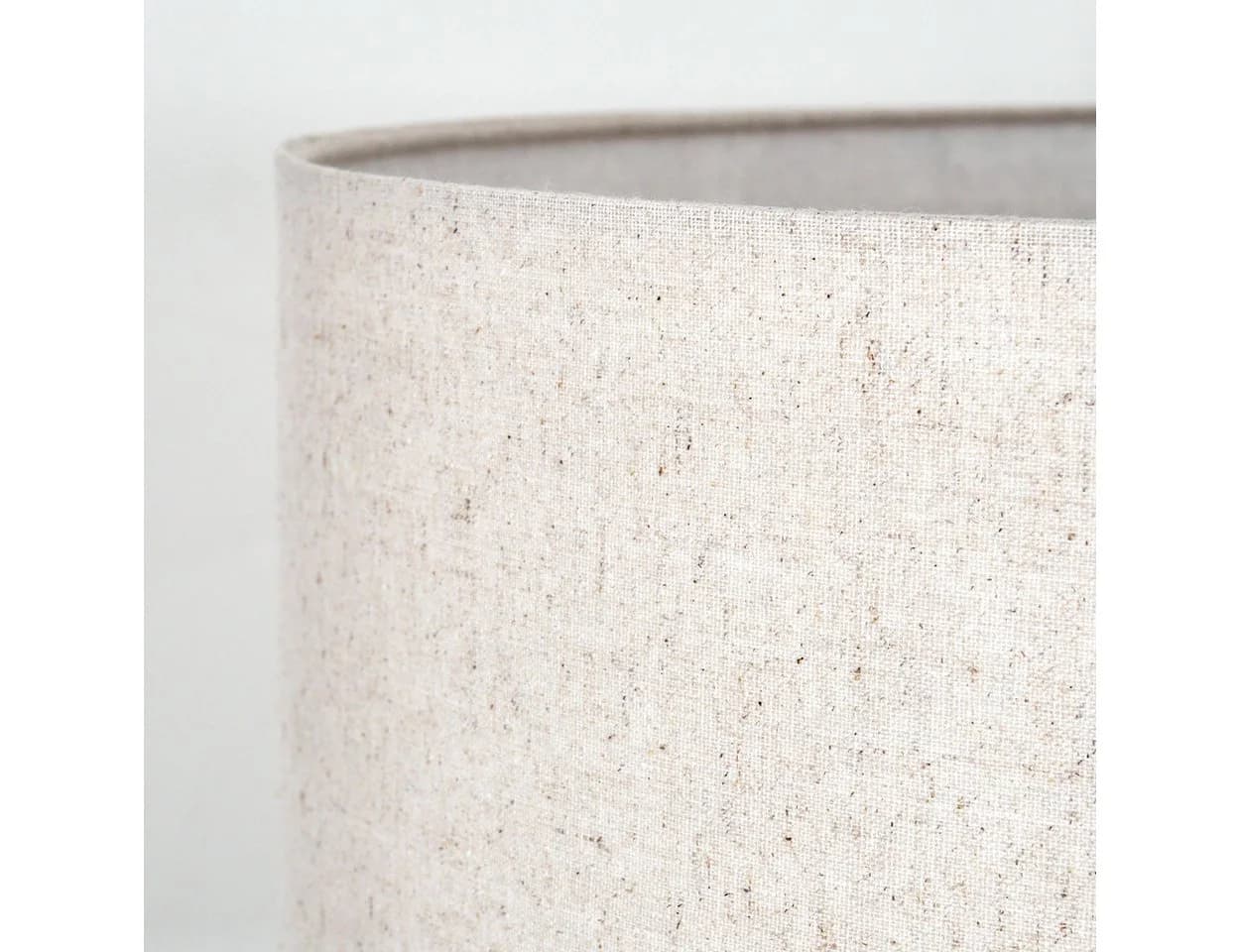 hofstein Stehlampe Holz/Stoff Naturfarben/Beige/Weiß 50 cm Schirm - Bild 4