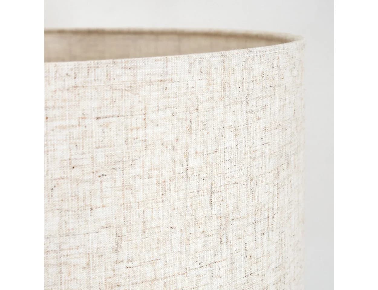 hofstein Stehlampe Skandinavisch Holz Metall Stoff Beige Schwarz Weiß E27 - Bild 3