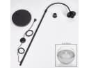 hofstein Bogenlampe Stehlampe Metall/Glas Schwarz/Chrom Industrial-Design Bild 5
