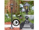 hofstein Pollerleuchte Wegeleuchte Metall/Glas Schwarz/Klar IP44 Gartenlampe E27 Bild 1