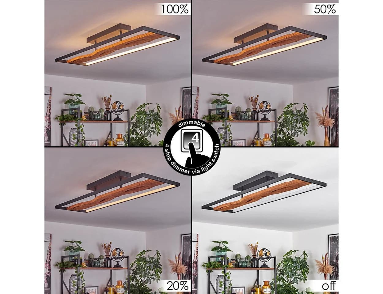 hofstein Deckenleuchte dimmbar LED 48 Watt 6600 Lumen - Bild 3