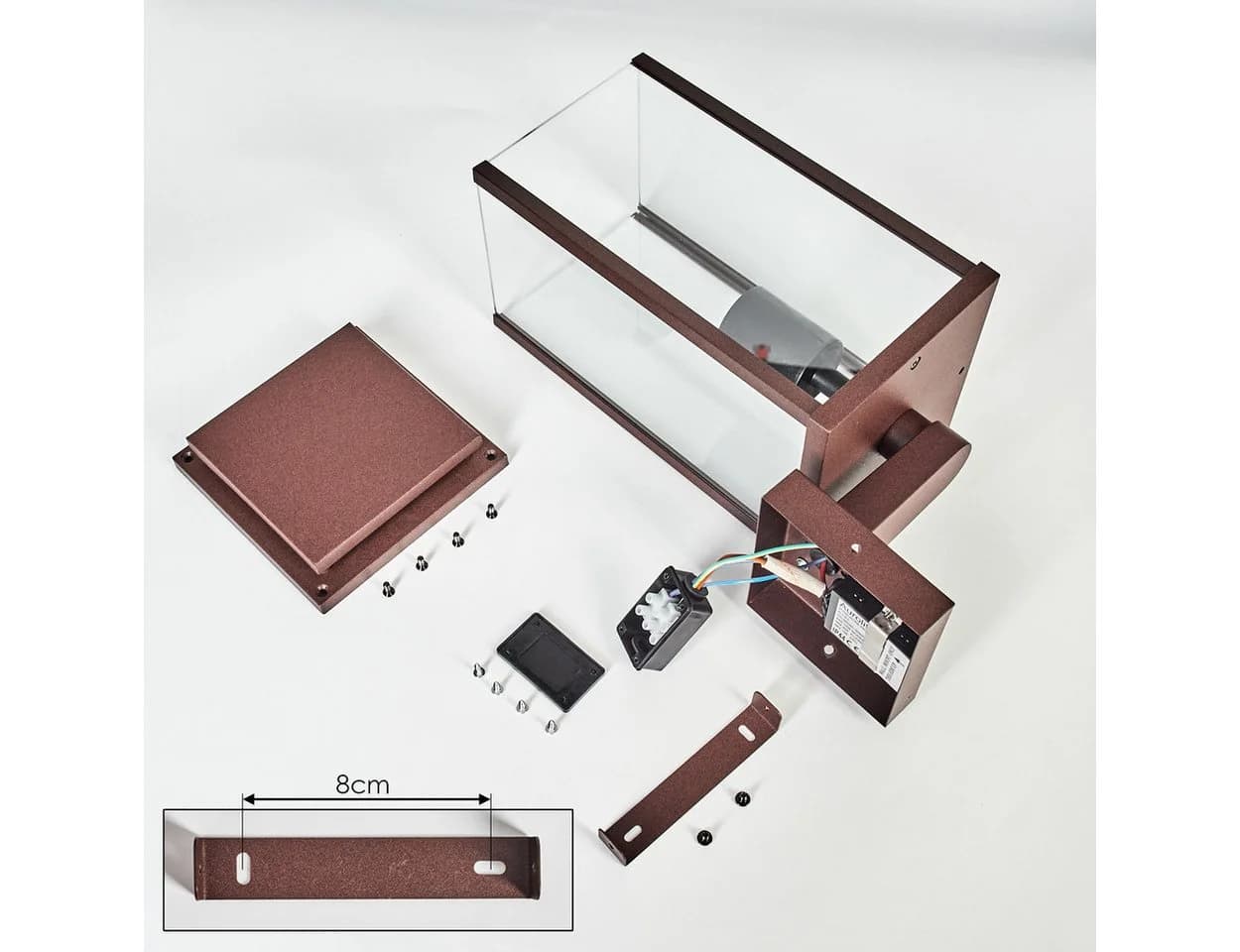 hofstein Außen-Wandleuchte mit Bewegungsmelder E27 Industrial Design - Bild 5