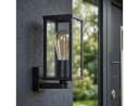 hofstein Außen-Wandleuchte Metall/Glas Schwarz Industrial IP44 E27 Bild 1