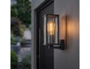 hofstein Außen-Wandleuchte Metall/Glas Schwarz Industrial IP44 E27 Bild 3