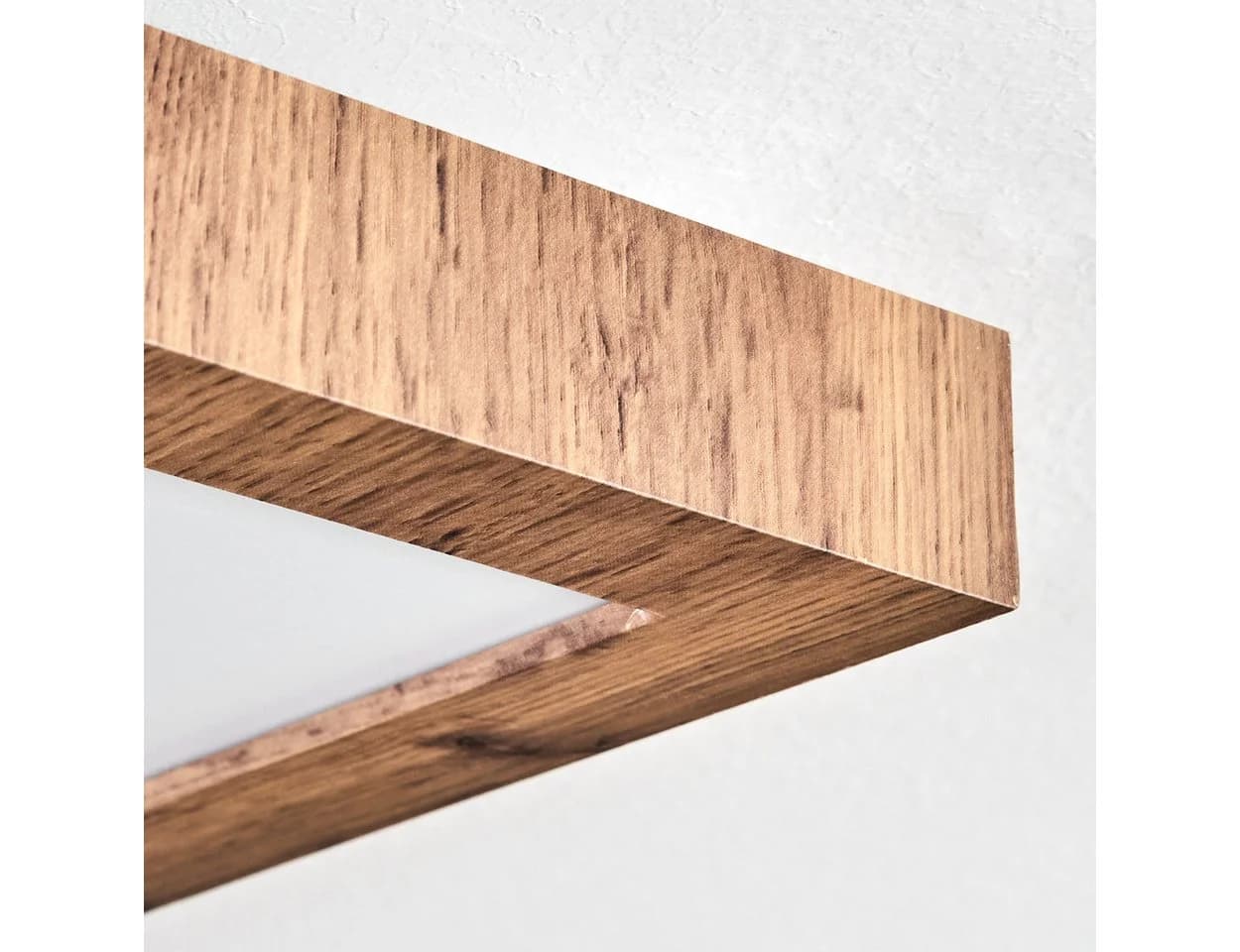 hofstein Deckenleuchte Schwarz Holzoptik Weiß LED - Bild 4