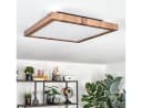 hofstein Deckenleuchte Dimmbar LED CCT Schwarz Holzoptik Fernbedienung Bild 5