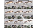 hofstein Deckenleuchte Dimmbar LED Panel Schwarz/Holzoptik mit Fernbedienung Bild 1