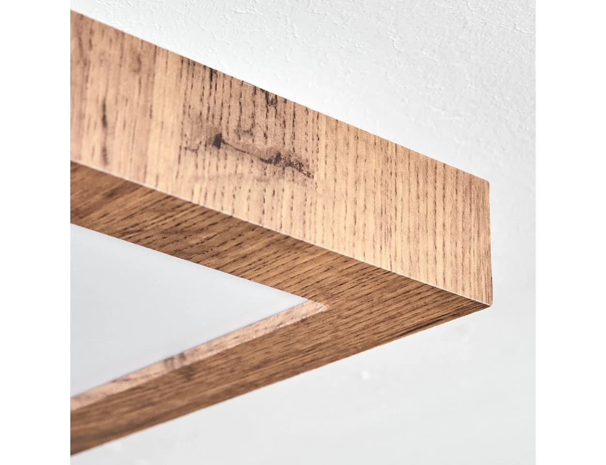 hofstein Deckenleuchte Dimmbar LED Panel Schwarz/Holzoptik mit Fernbedienung - Bild 3