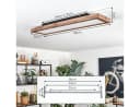 hofstein Deckenleuchte Dimmbar LED Panel Schwarz/Holzoptik mit Fernbedienung Bild 4