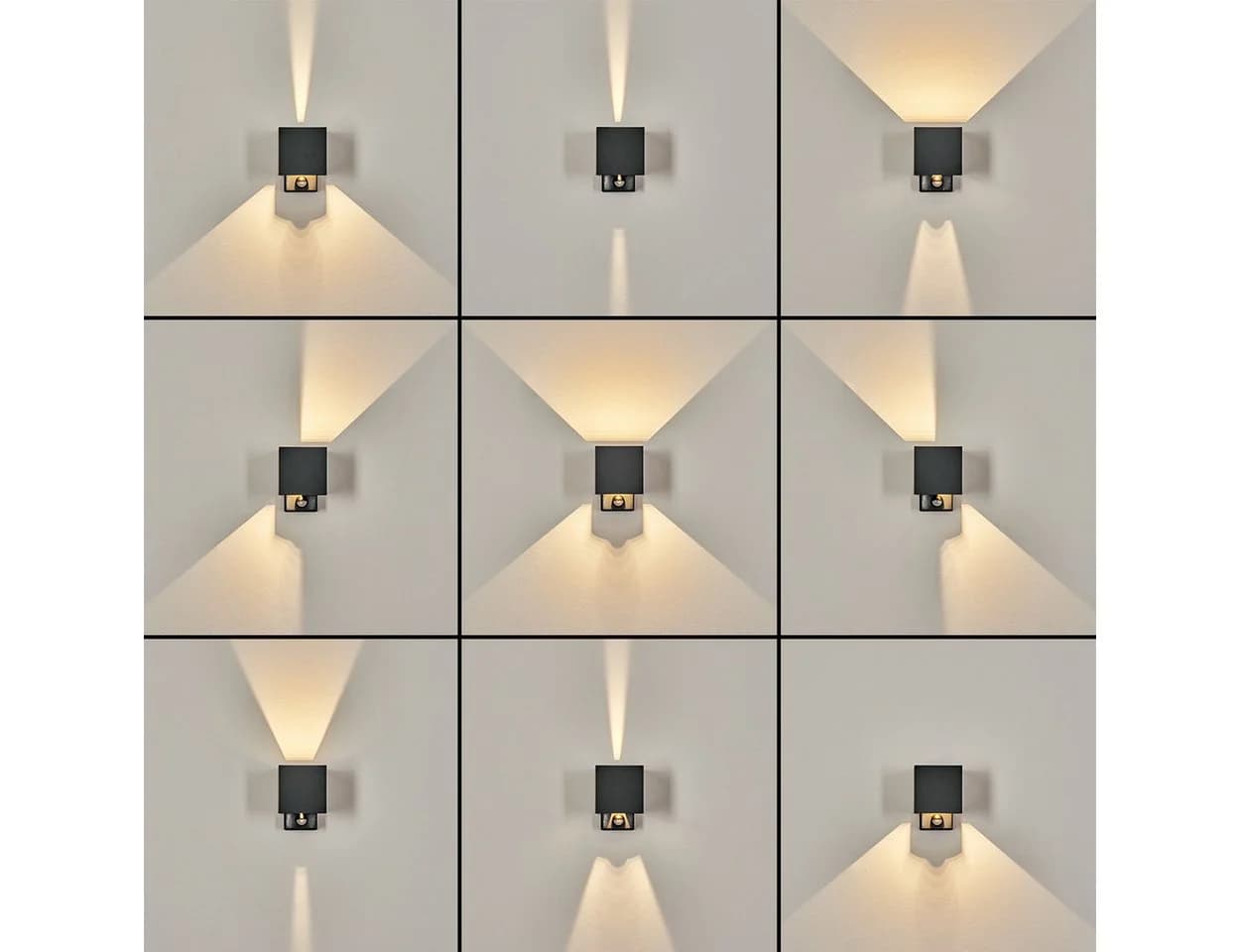 hofstein Außen-Wandleuchte mit Bewegungsmelder LED Anthrazit/Klar IP54