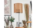 hofstein Wandleuchte Boho-Design Metall/Seil/Bast Schwarz/Natur E27 Bild 1
