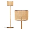 hofstein Stehlampe Boho-Style Holz/Wienergeflecht Beige Bild 2