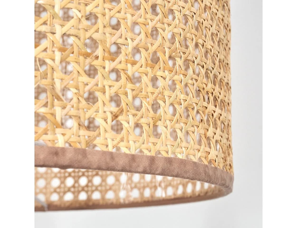 hofstein Stehlampe Boho-Style Holz/Wienergeflecht Beige - Bild 4