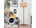 hofstein Stehlampe Boho-Style Holz/Wienergeflecht Beige Bild 5
