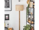 hofstein Stehlampe Skandinavisches Design Holz Seegras Beige Bild 3