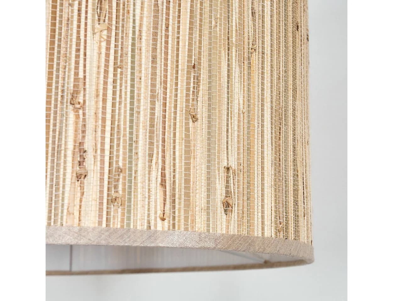 hofstein Stehlampe Skandinavisches Design Holz Seegras Beige - Bild 4