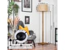hofstein Stehlampe Skandinavisches Design Holz Seegras Beige Bild 5