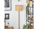 hofstein Stehlampe Modern Skandinavisch Holz Rattan Naturfarben Bild 1