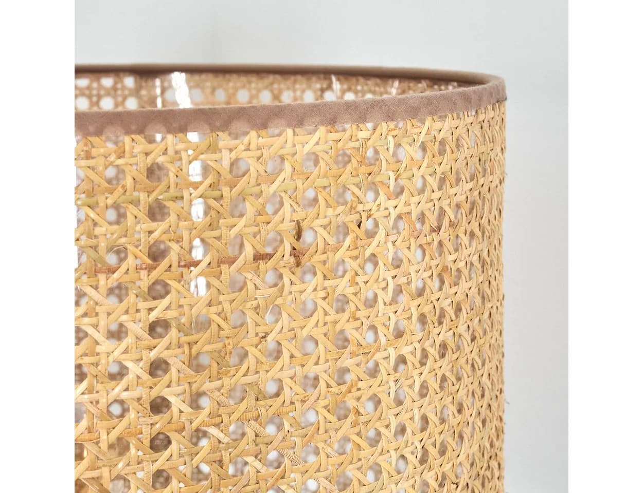 hofstein Stehlampe Modern Skandinavisch Holz Rattan Naturfarben - Bild 3