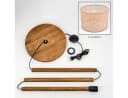 hofstein Stehlampe Modern Skandinavisch Holz Rattan Naturfarben Bild 5