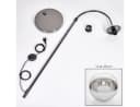hofstein Stehlampe Metall/Glas Schwarz/Chrom Retro-Design Bild 5