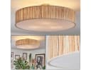 hofstein Deckenleuchte Boho Design Metall Binsenstroh Beige Weiß E27 Bild 2