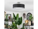 hofstein Deckenleuchte Boho Design Metall Stoff Schwarz Weiß E27 Bild 1
